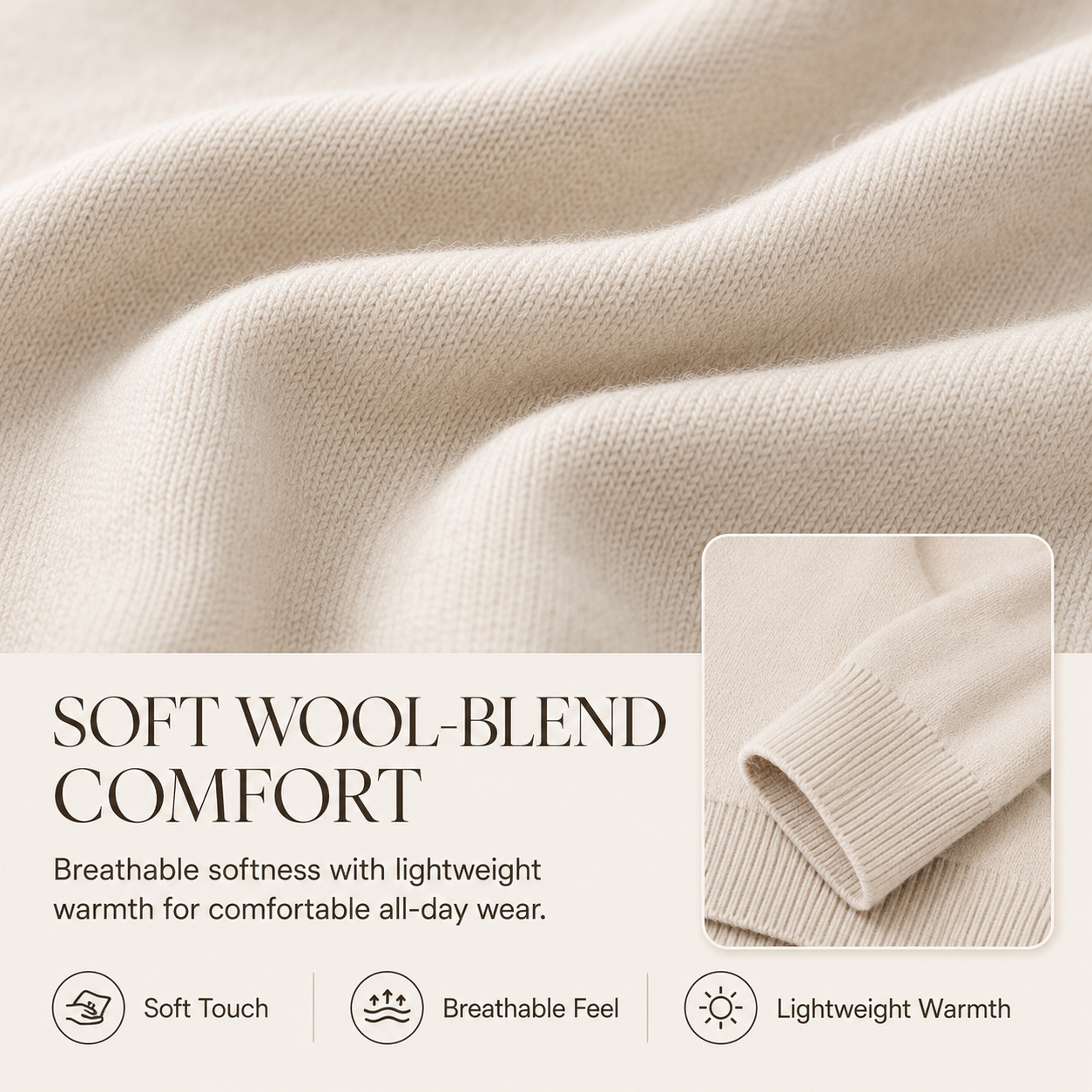 🌸 Women's Wool Blend Polo Sweater | Business Casual Spring Style – SummerVibes 2026