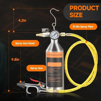AC Flush Kit - Air Conditioner System Cleaning Tool Set