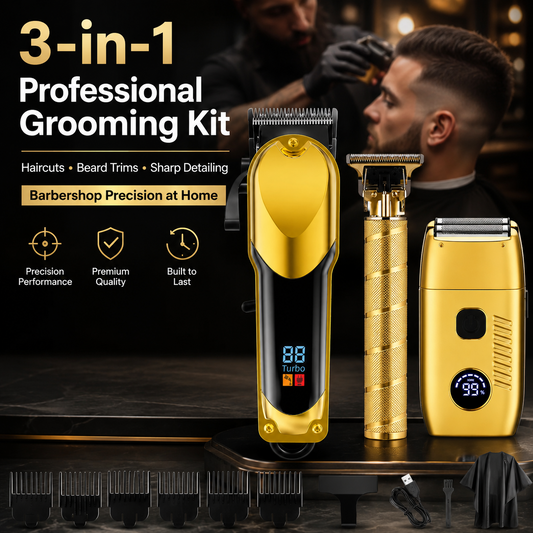 ⚡️Hot Sale｜3-Piece Professional Hair Clipper & Trimmer Kit for Men