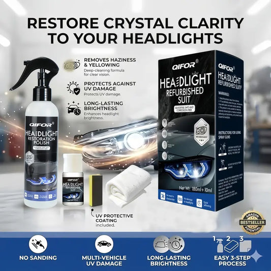 🚘Automotive Headlamp Restoration Fluid Kit