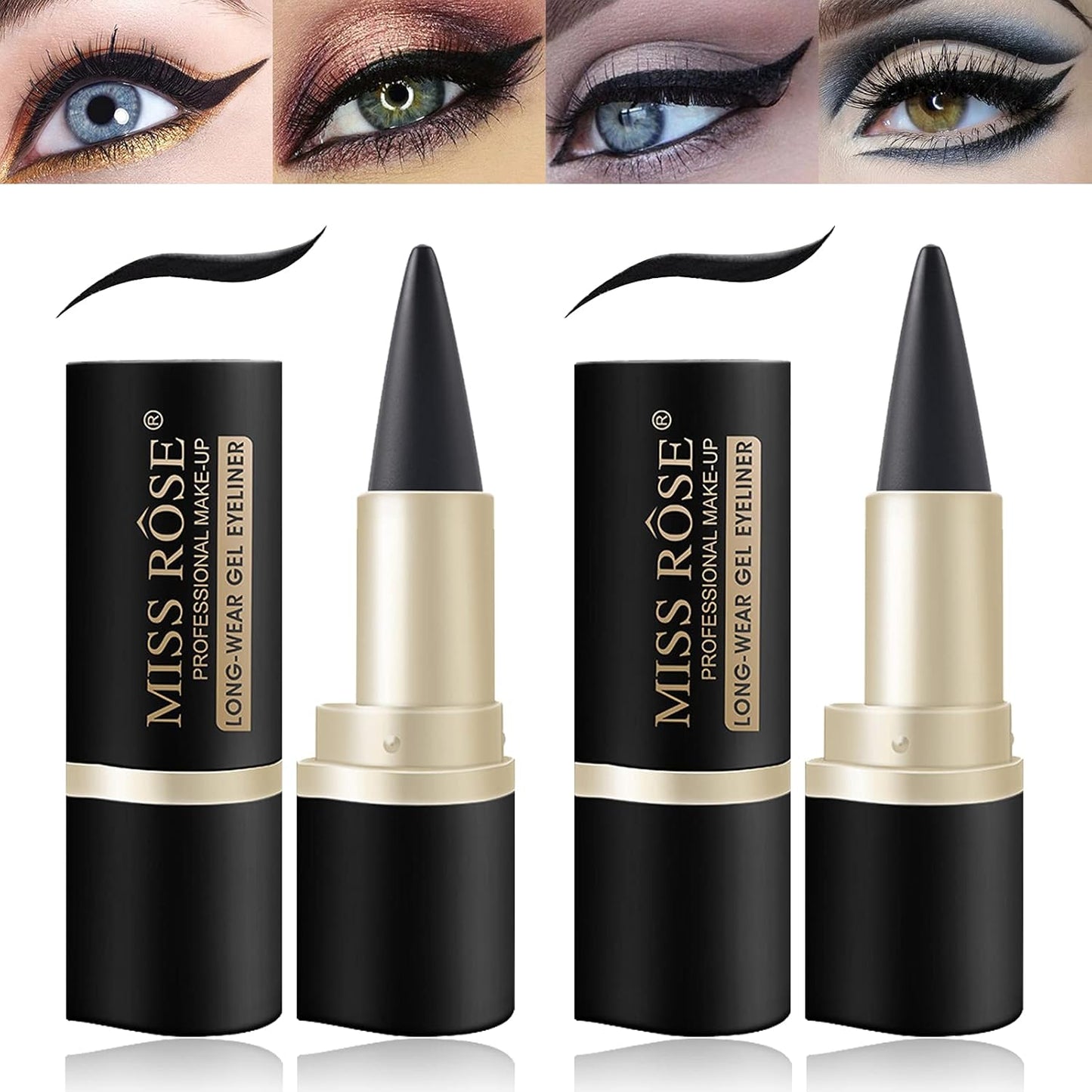 ✨ Hot Sale | 2-Pcs Waterproof Black Gel Eyeliner Set