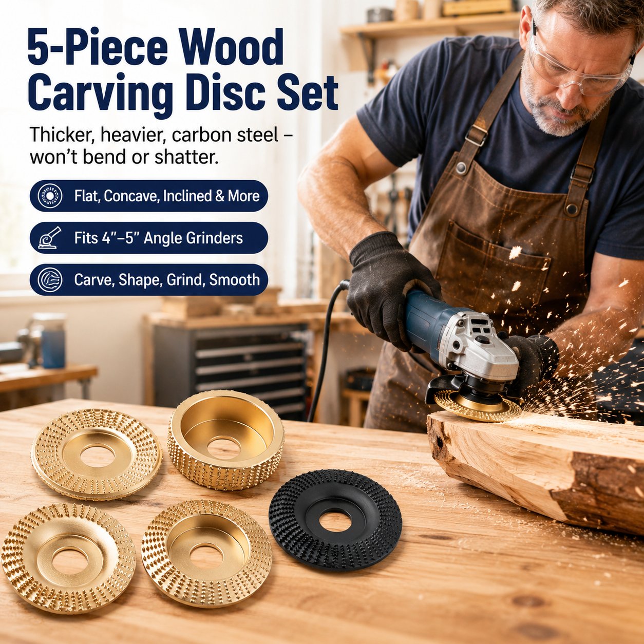Wood Carving Disc Set