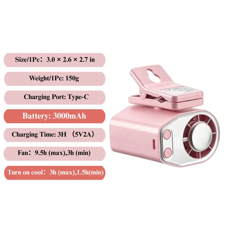 🎁【Father's Day Gift】Semiconductor Cooling Clip-On Fan