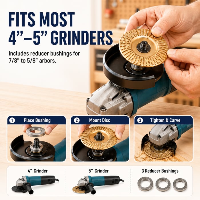 Wood Carving Disc Set