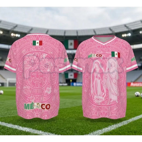 ⚡️Flash Sale｜Men's Light Pink Virgencita & San Juditas Mexico 2026 Soccer Jersey