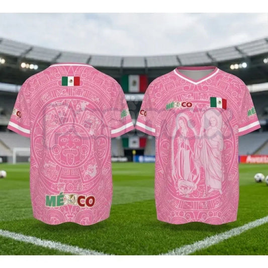 ⚡️Flash Sale｜Men's Light Pink Virgencita & San Juditas Mexico 2026 Soccer Jersey