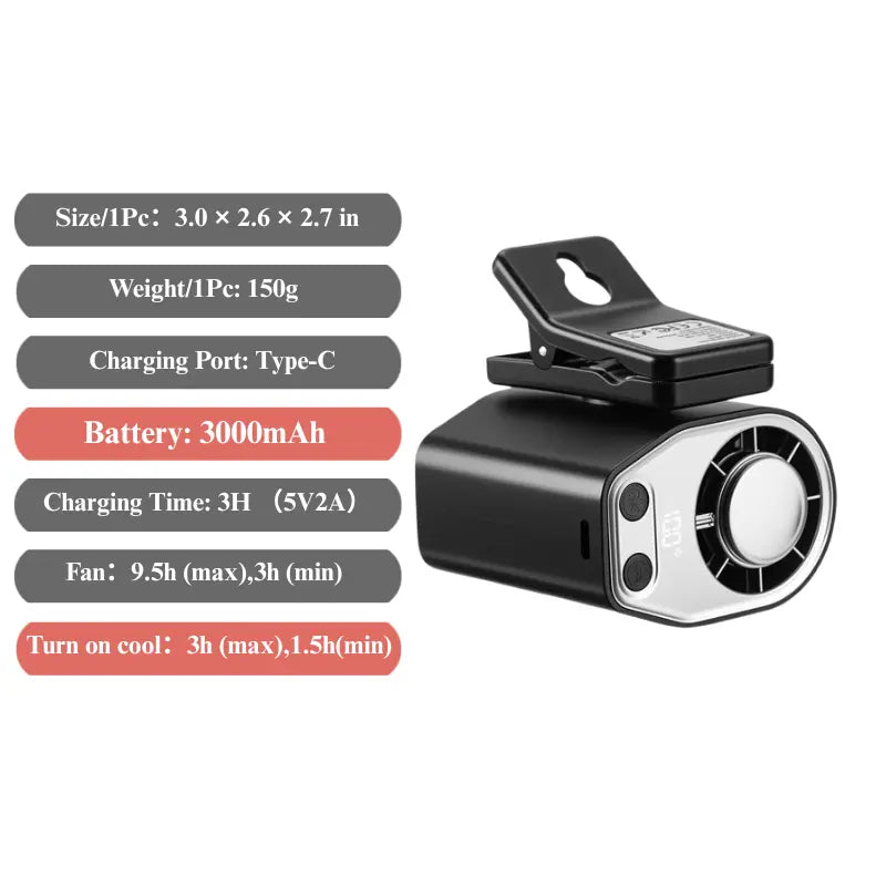 🎁【Father's Day Gift】Semiconductor Cooling Clip-On Fan