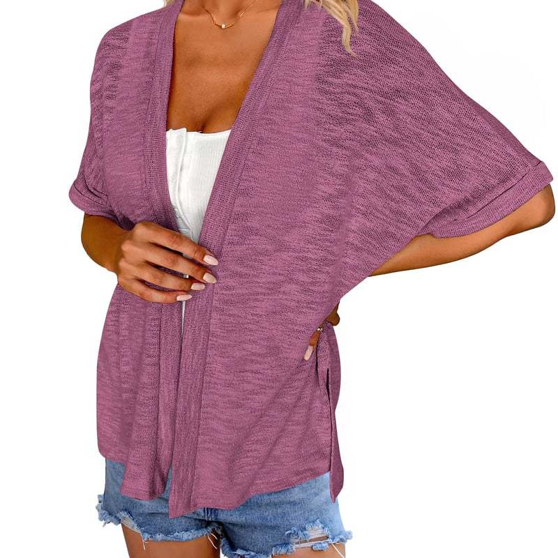 🔥2026 summer trend | Summer Short Sleeve Open Front Beach Coverup
