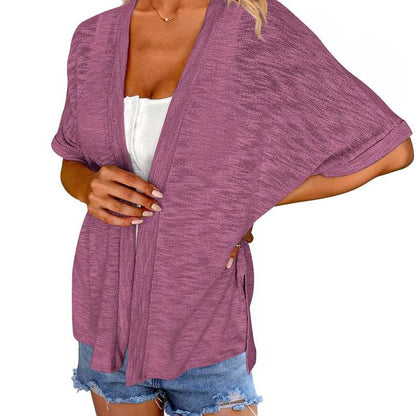 🔥2026 summer trend | Summer Short Sleeve Open Front Beach Coverup