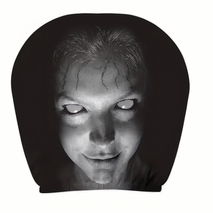 👻 Glowing-Eye Ghost Car Headrest Covers – Universal Scary Seat Protectors