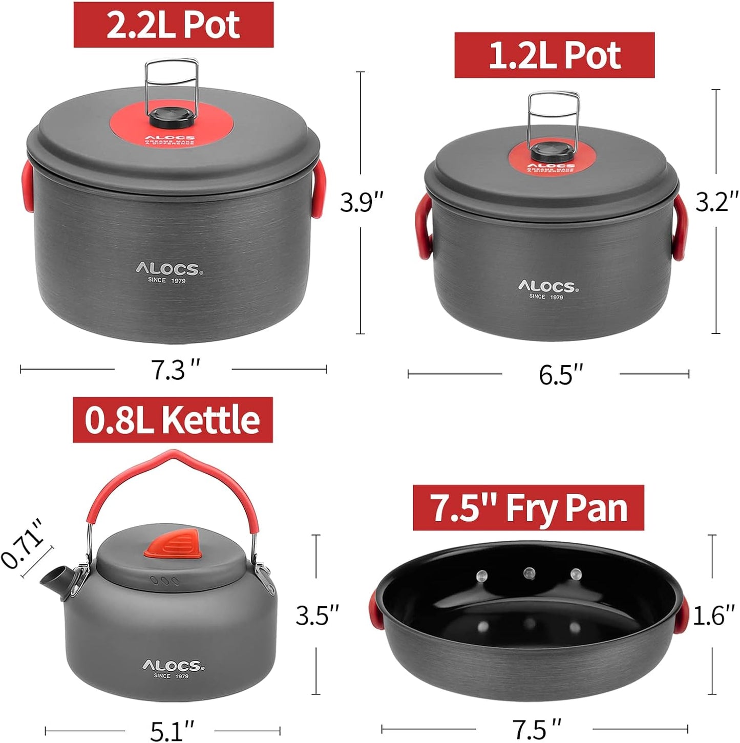 🔥HOT SALE 49% OFF🍳2026 Pro Outdoor Camping Cookware: 3-in-1 Ultra-Light Pots, Pans & Kettle Set! 🏕️🛒