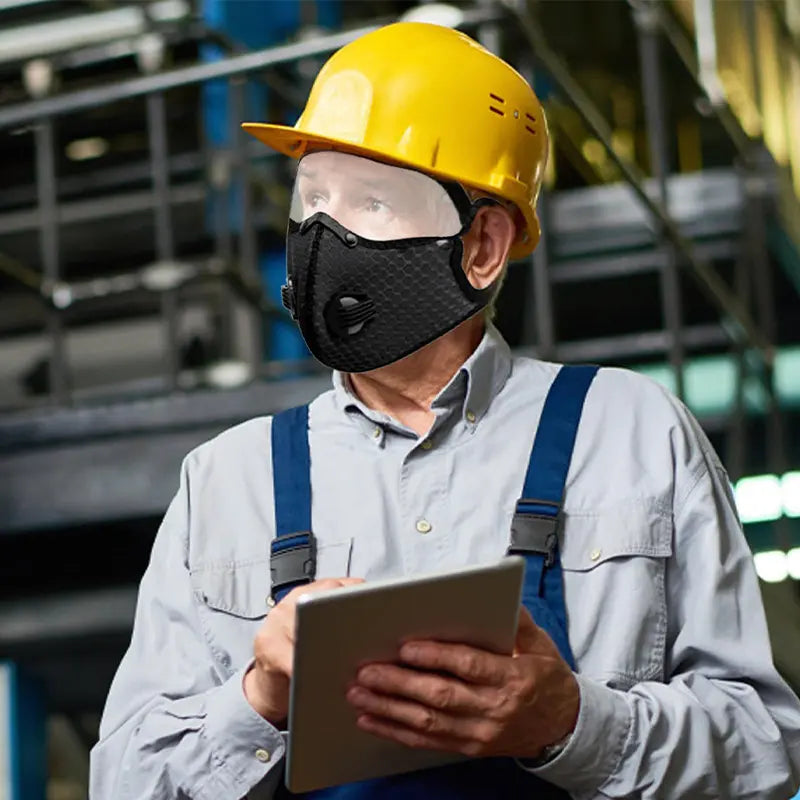 😷🚴‍♂️AirGuard Pro™ Carbon Filter Dust Mask | Breathable • Reusable • Adjustable Protection