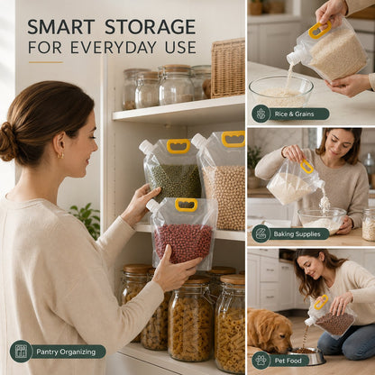 🥗5 Counts Reusable Food Sealed Bags
