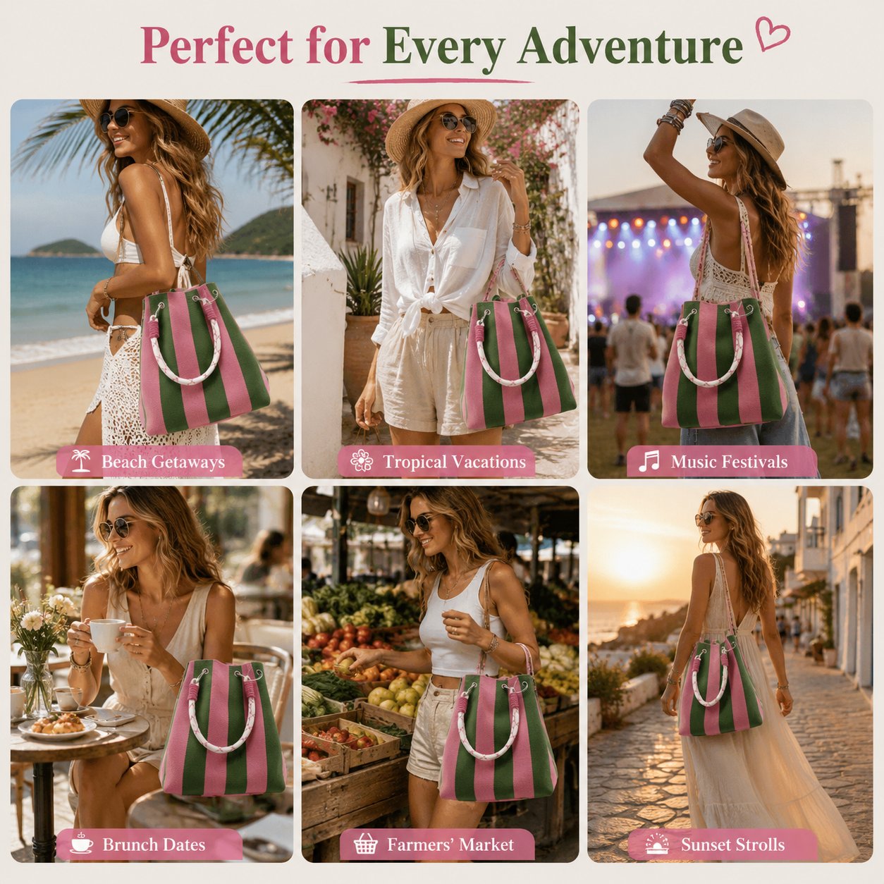 🔥HOT SALE 49% OFF🌴 Boho Woven Bucket Bag for Women- Handmade Woven Summer Beach Shoulder Bag