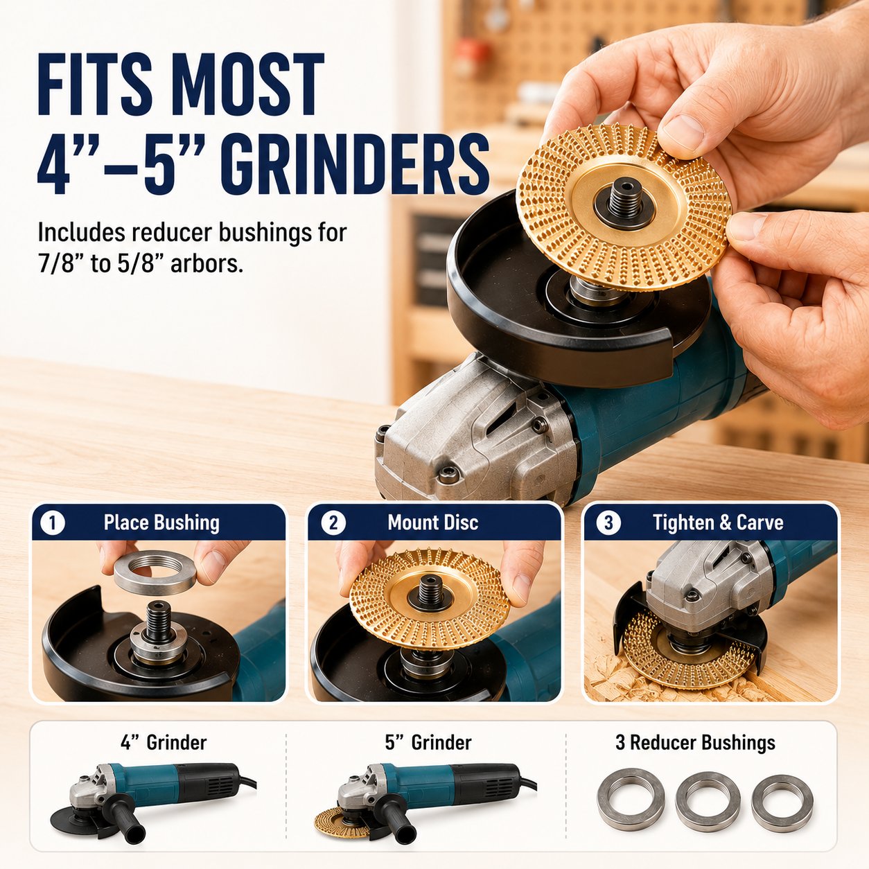 Wood Carving Disc Set