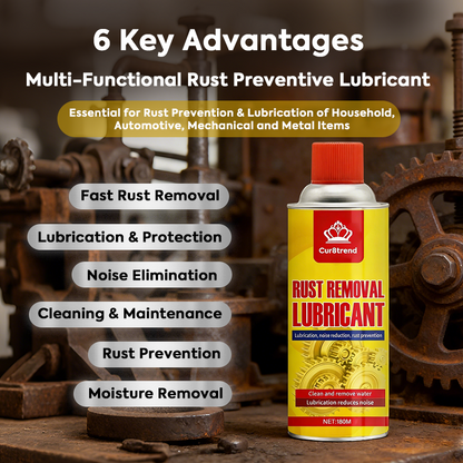 🔥 Stop Rust & Squeaks Fast | Multi-Function Rust Removal Spray 180ML