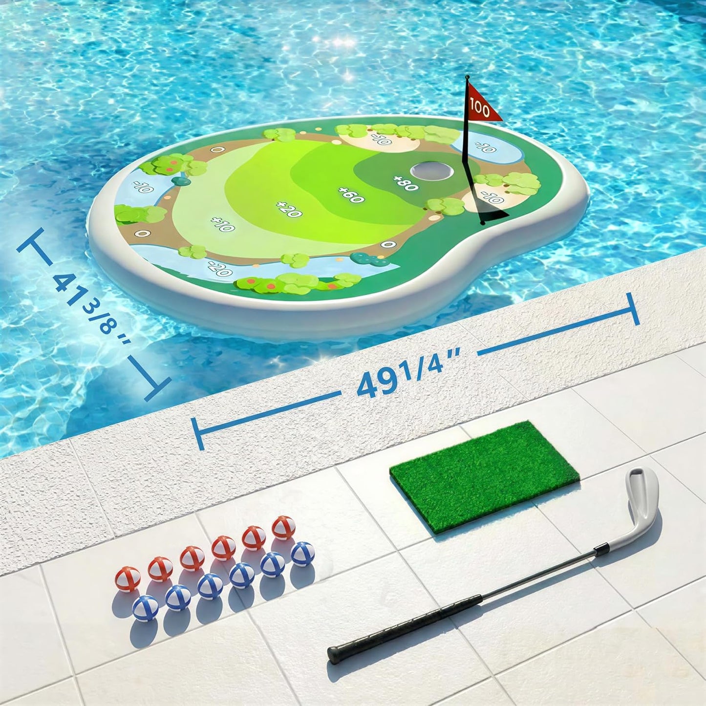 🎯 Splash Into Golf Fun | Floating Golf Pool Game Set