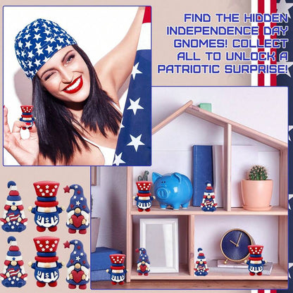 Patriotic gnome figurine, July 4th gift