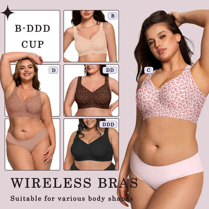 for Women Wireless Full Coverage No Underwire Everyday T-Shirt Zero Feel Seamless Invisible Padded Bralette Ultra
