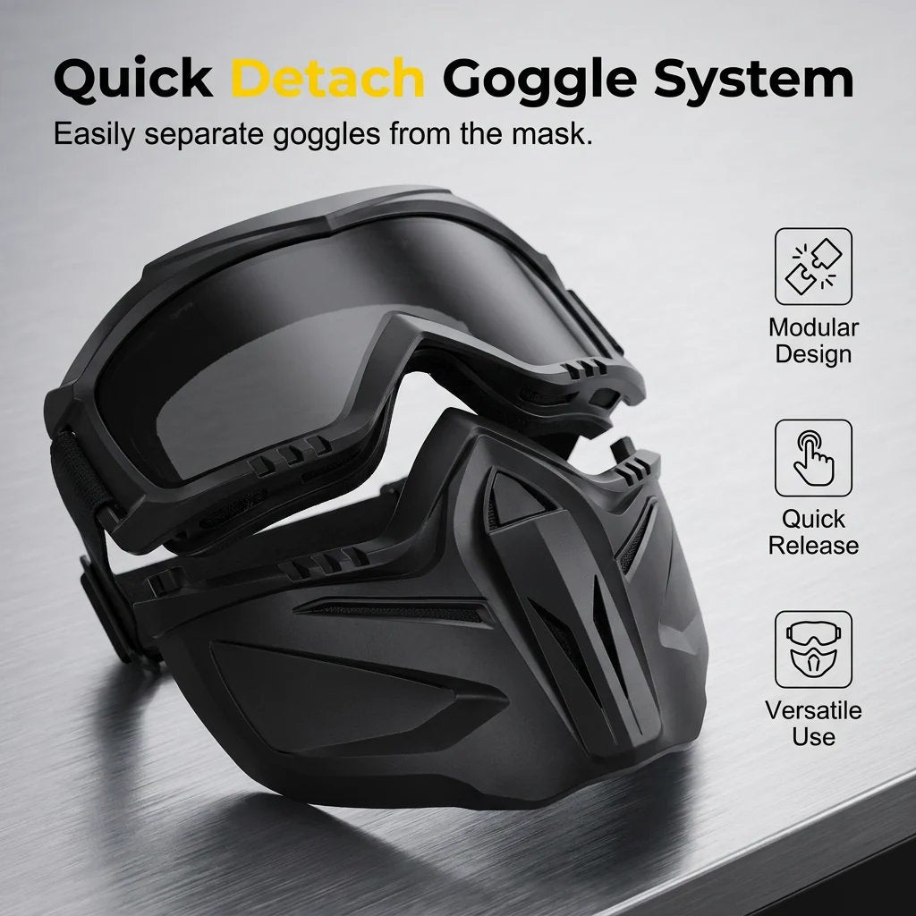 😎Detachable Full Face Goggle Mask🧑‍🔧