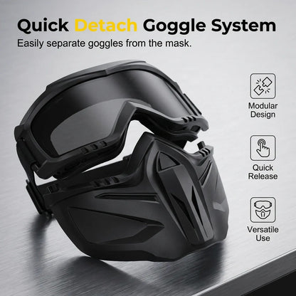 😎Detachable Full Face Goggle Mask🧑‍🔧