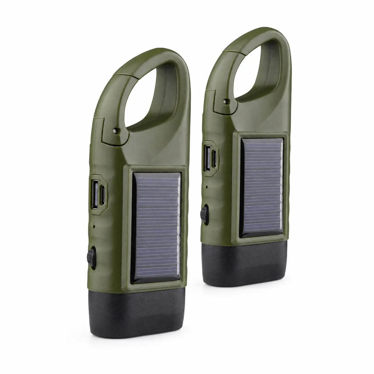 Solar Hand Crank Emergency Flashlights – USB-C Rechargeable Outdoor Lights