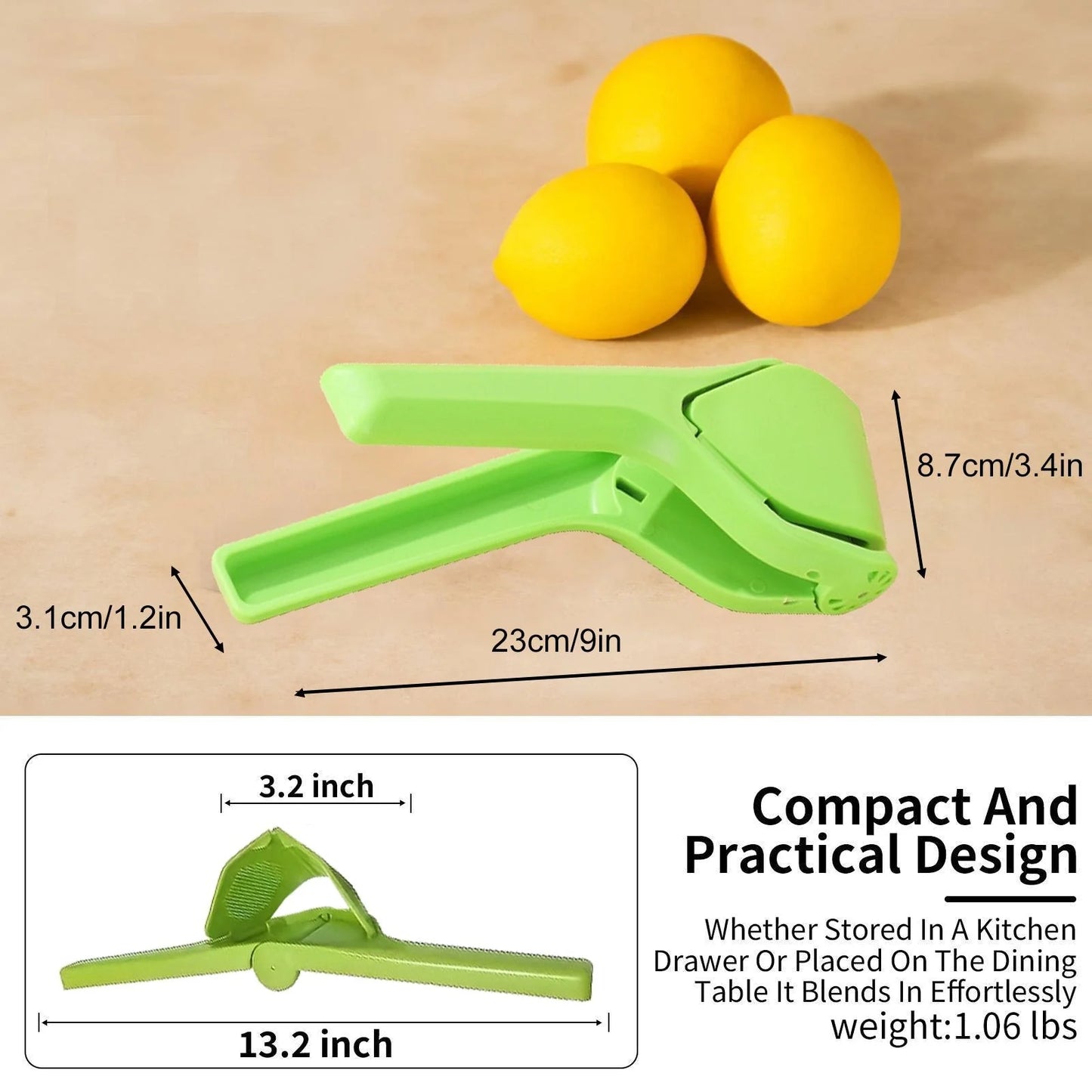 🍋 Fresh Lemon Squeezer – No Seeds, No Mess, More Juice