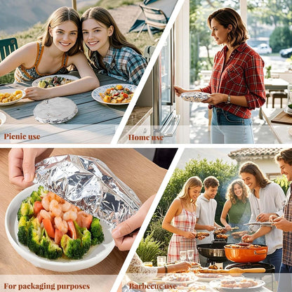 Aluminum Foil Food Cover – Lock In Heat, Lock In Freshness（50PCS)