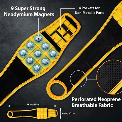 🧲 Magnetic Wristband – Holds Screws, Nails & Bits