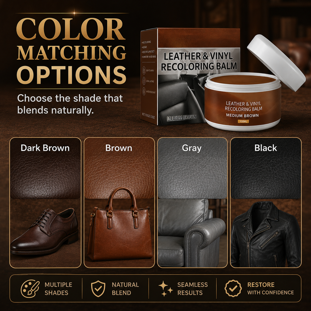 Leather Repair Paste – Restore Scratches, Scuffs & Worn Leather