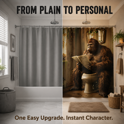 🐾 Fun Animal Print Shower Curtain – Playful Western Style Bathroom Decor, Multiple Styles Available for Home, RV & Dorm 🏕️🚐