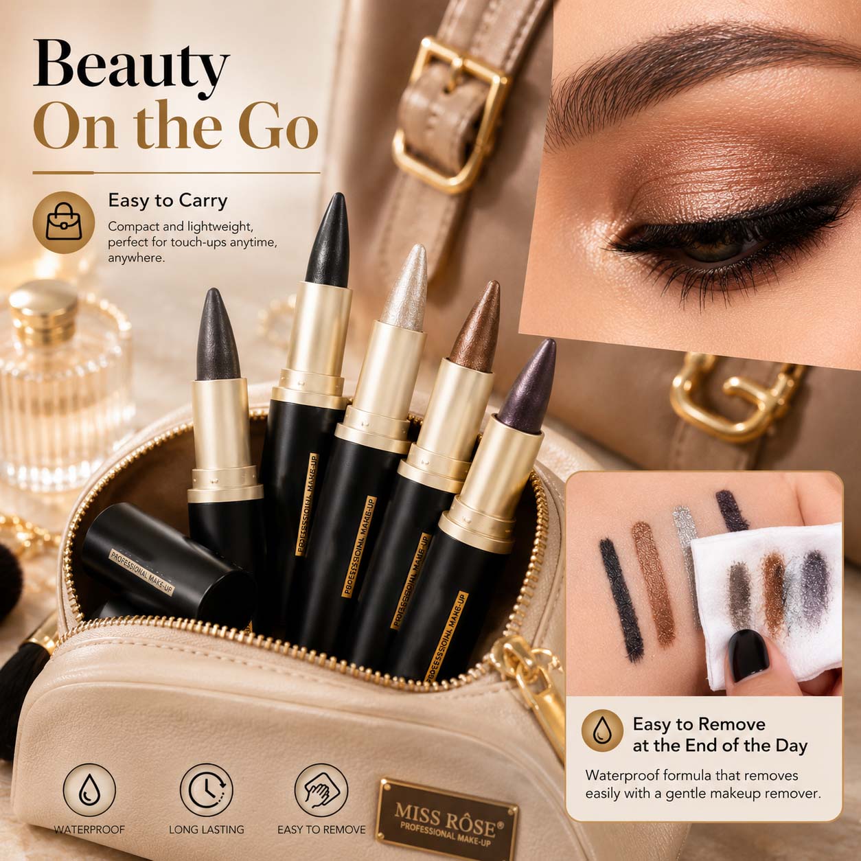 ✨ Hot Sale | 2-Pcs Waterproof Black Gel Eyeliner Set