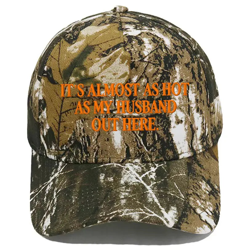Funny \"Almost As Hot As My Husband\" Embroidered Hat