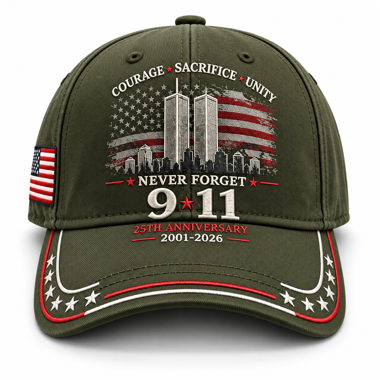 9/11 Never Forget 25th Anniversary Cap – Unisex Patriotic Memorial Hat🧢