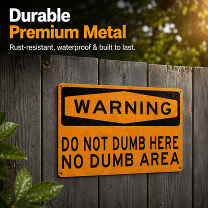 🚫 Warning Sign for Office & Garage – 8x12 Inch Humorous Metal Plaque, Perfect for Coworker Gag Gift
