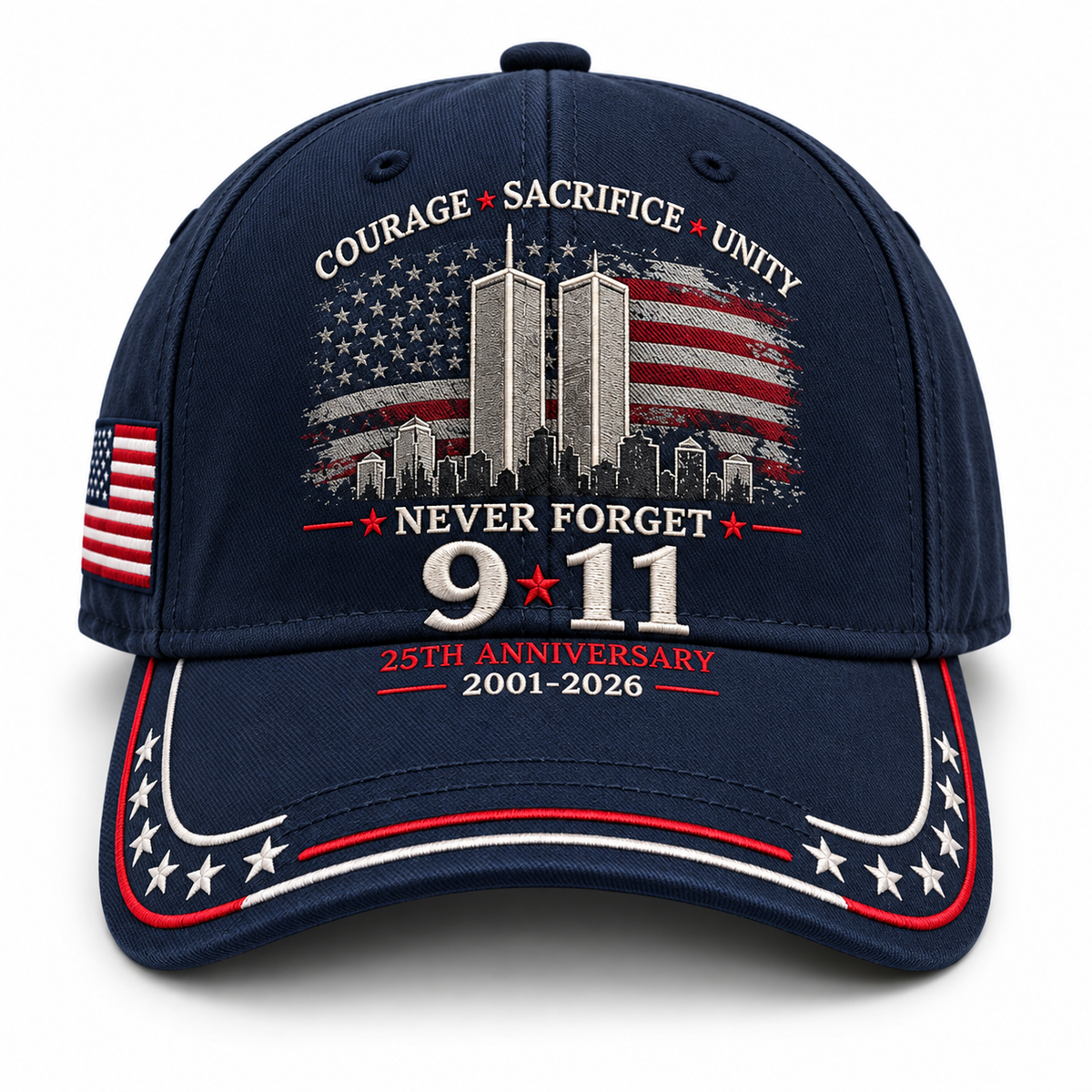 9/11 Never Forget 25th Anniversary Cap – Unisex Patriotic Memorial Hat🧢