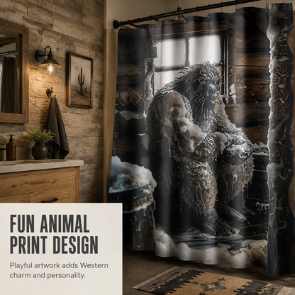 🐾 Fun Animal Print Shower Curtain – Playful Western Style Bathroom Decor, Multiple Styles Available for Home, RV & Dorm 🏕️🚐