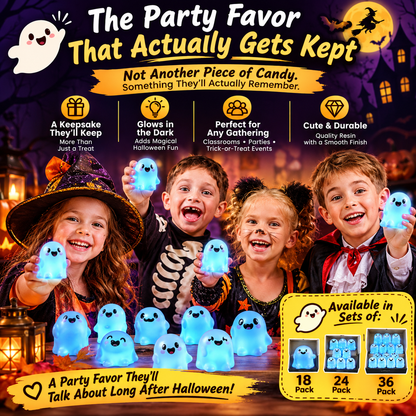 👻 Glow-in-the-Dark Mini Ghost Figurines – 18/24/36 Sets, Resin Halloween Decor for Party, Haunted House & Home 🎃✨