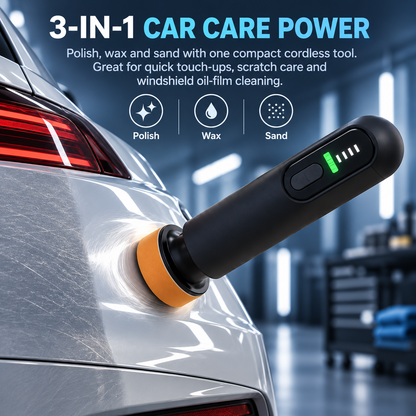 🚗 Battery-Powered Auto Buffer – 12K RPM 3-in-1 Polisher, Waxer & Scratch Remover