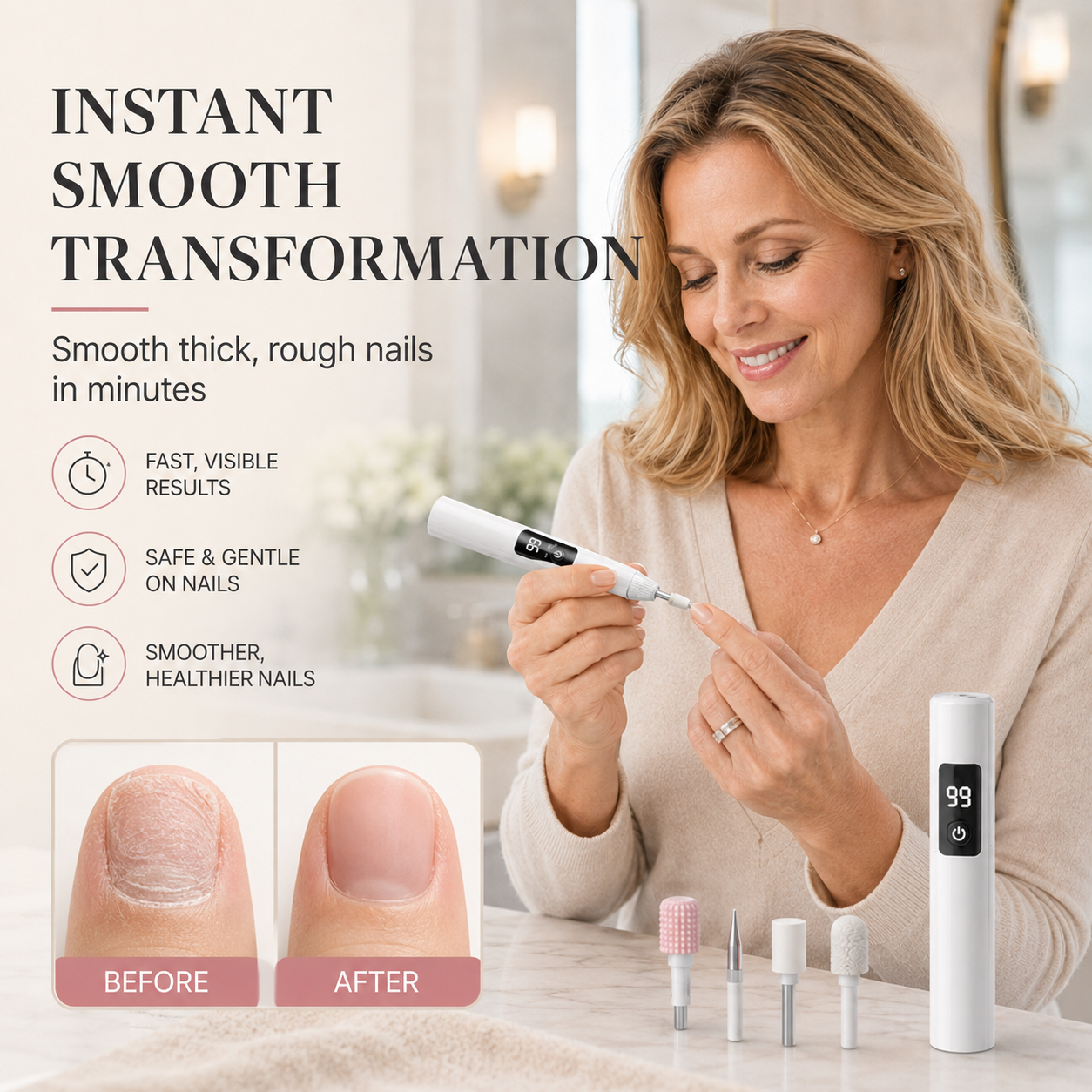 Professional Electric Nail Drill – Salon-Quality Results at Home, Zero Salon Prices
