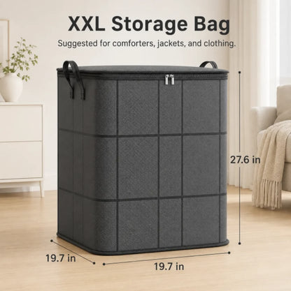 180L Extra Large Storage Bag – Zipper Organizer for Bedding, Quilts & Moving
