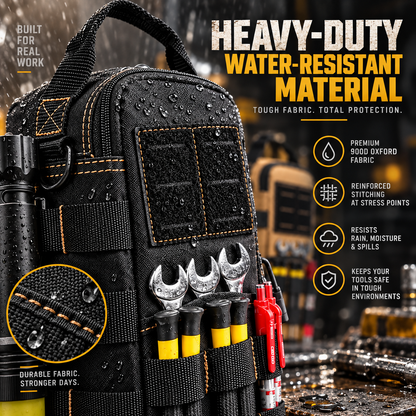 🔧 Waterproof Multi-Pocket Work Tote – Oxford Heavy-Duty Bag, Comfortable Shoulder Strap, Ideal for Trades & Professionals