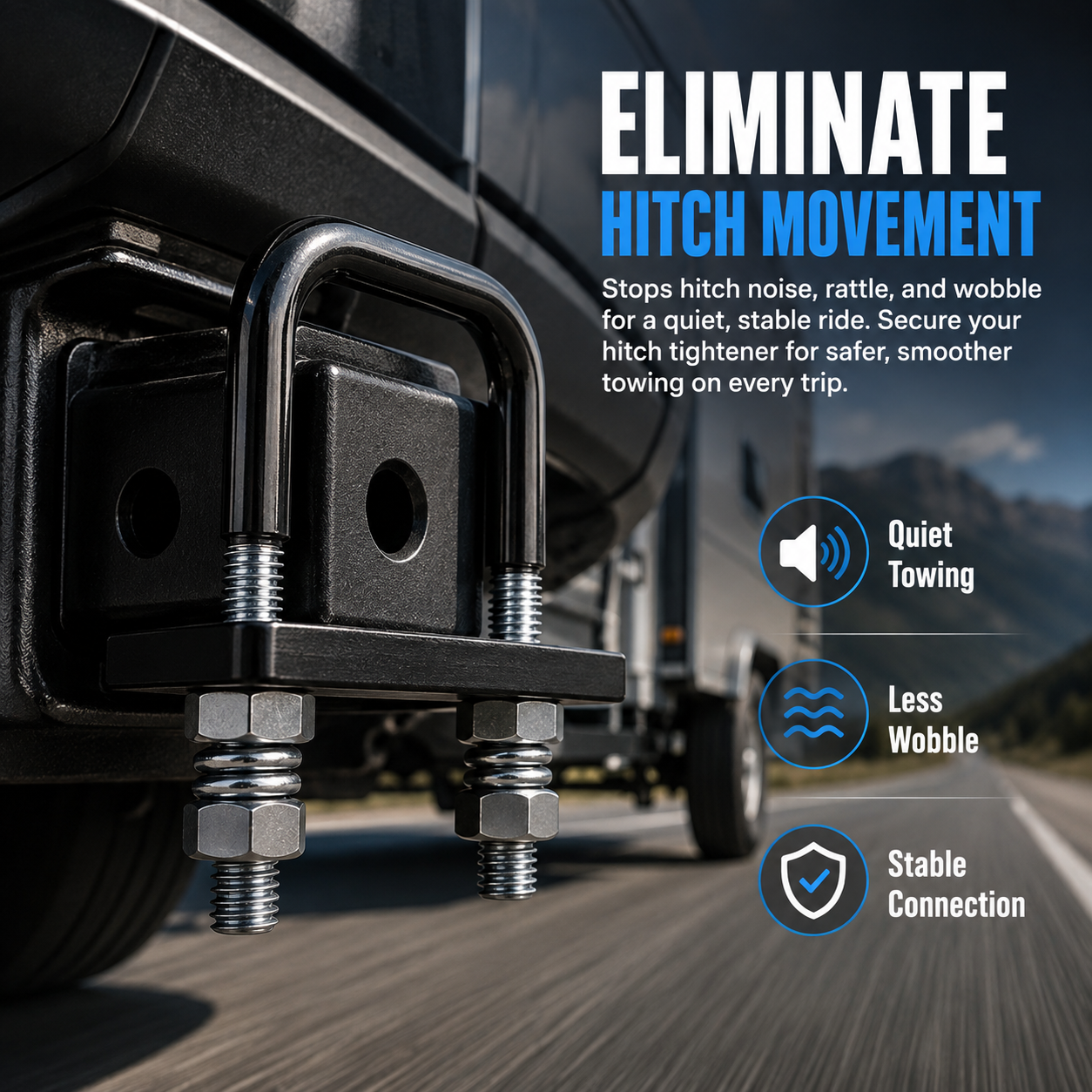 Hitch Tightener Anti-Rattle Clamp for 2-Inch Hitches