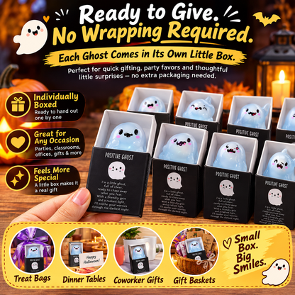 👻 Glow-in-the-Dark Mini Ghost Figurines – 18/24/36 Sets, Resin Halloween Decor for Party, Haunted House & Home 🎃✨