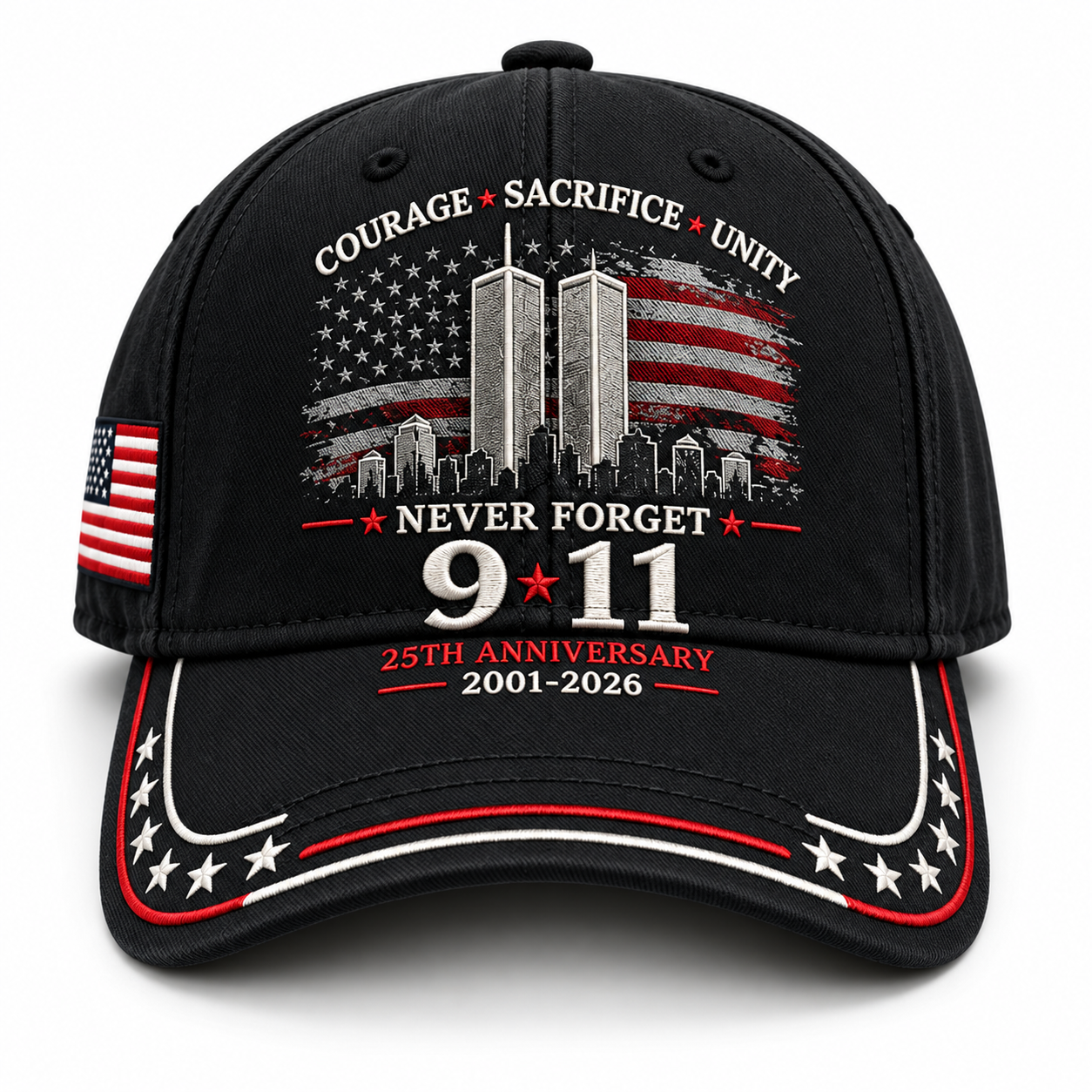9/11 Never Forget 25th Anniversary Cap – Unisex Patriotic Memorial Hat🧢