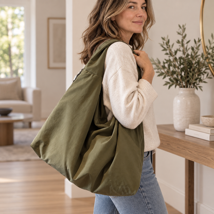 Geometric Crossbody Bag – Large Capacity, Multi-Pocket, Crossbody & Shoulder Strap, All-Season Commuter Bag