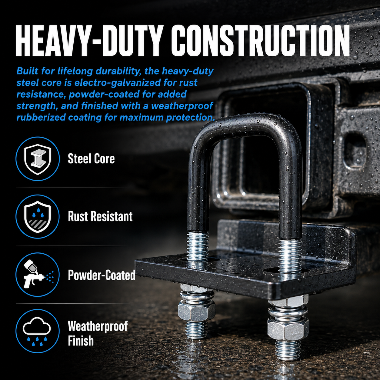 Hitch Tightener Anti-Rattle Clamp for 2-Inch Hitches