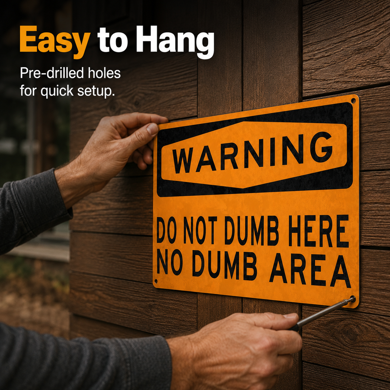 🚫 Warning Sign for Office & Garage – 8x12 Inch Humorous Metal Plaque, Perfect for Coworker Gag Gift