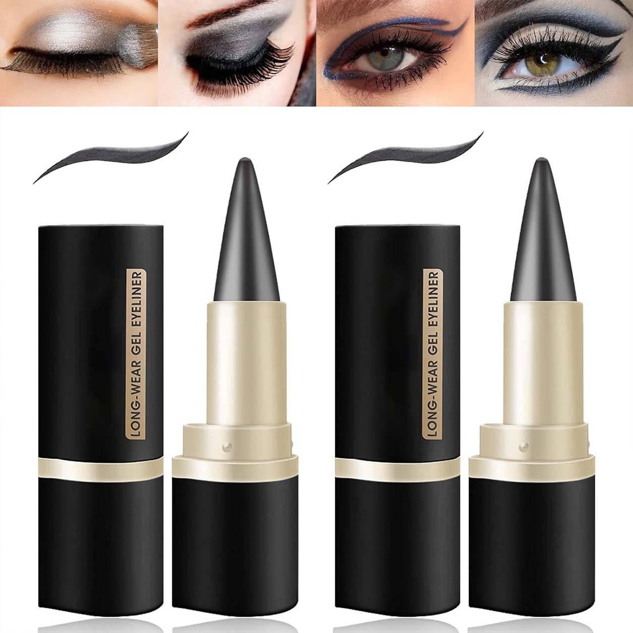 ✨ Hot Sale | 2-Pcs Waterproof Black Gel Eyeliner Set