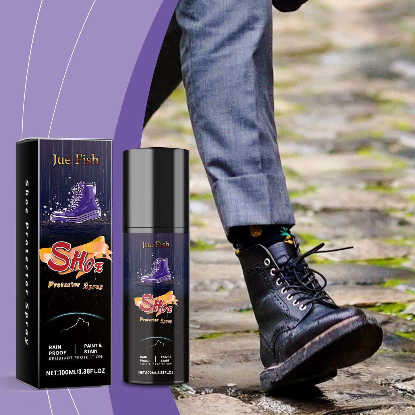 🔥 Shoe Protector Spray – Waterproof Nano Protection, Rain & Stain Guard for All Materials ✨👟